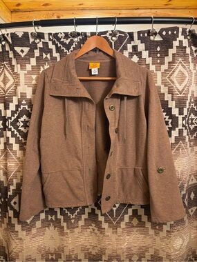 Ruby Rd. Button Up Jacket, Adjustable Sleeves, Size Petite Medium
